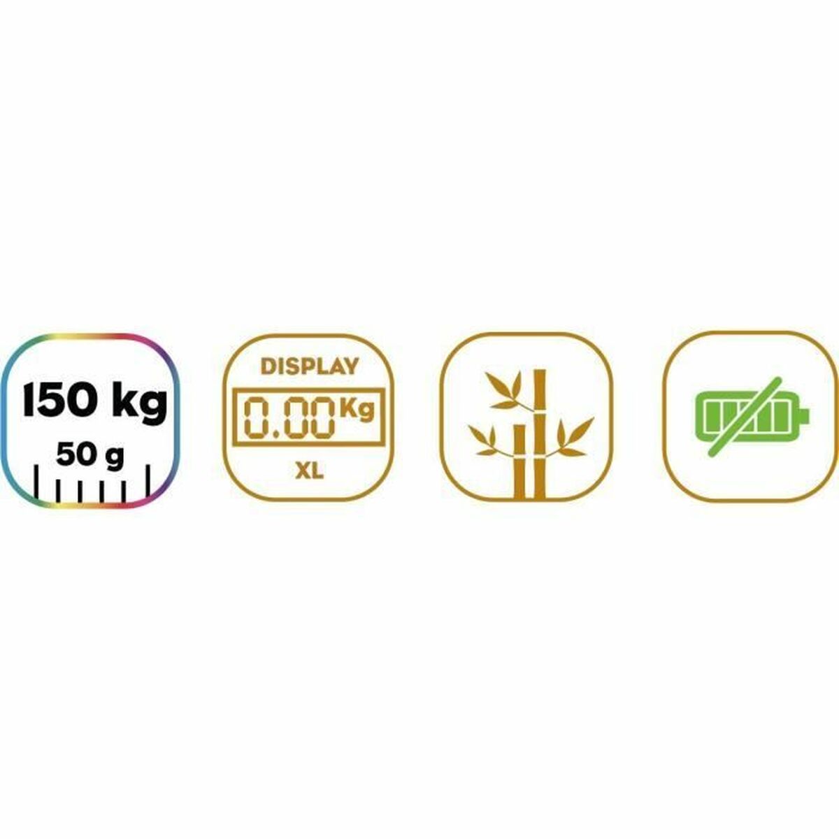 Digital Bathroom Scales Little Balance Automtica Kinetic Bamboo