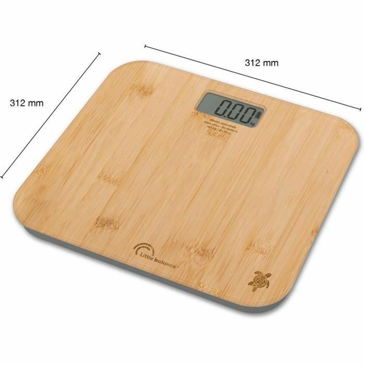 Digital Bathroom Scales Little Balance Automtica Kinetic Bamboo