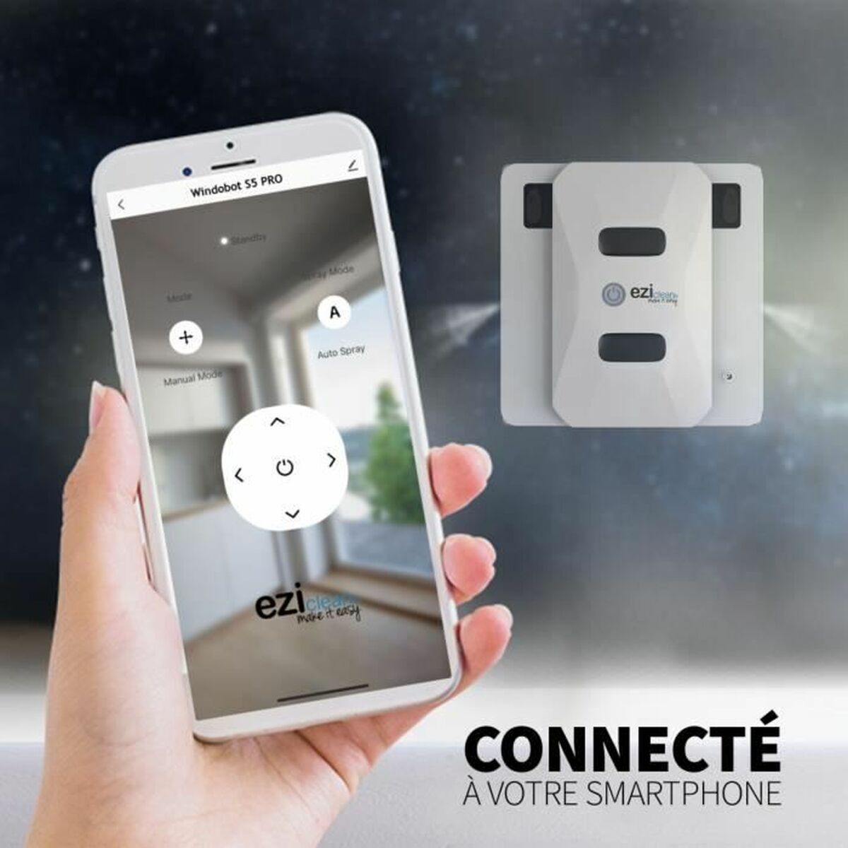 Glass Cleaning Smart Robot EZIclean Windobot S5 Pro 72 W