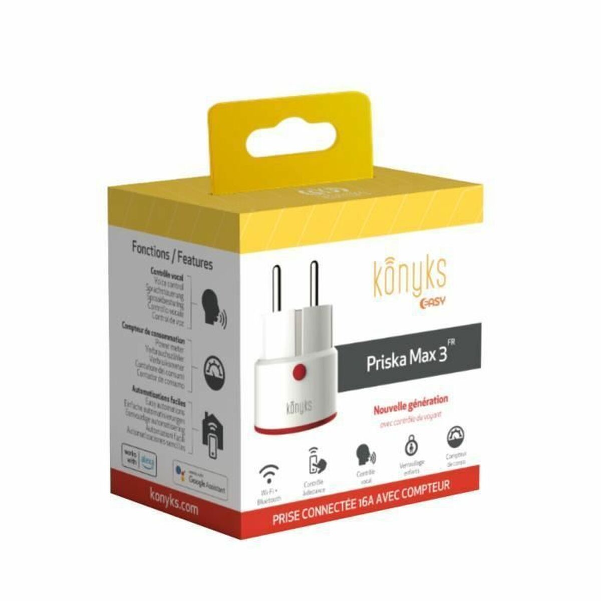 Plug with consumption meter Konyks Priska Max 3 FR 16 A