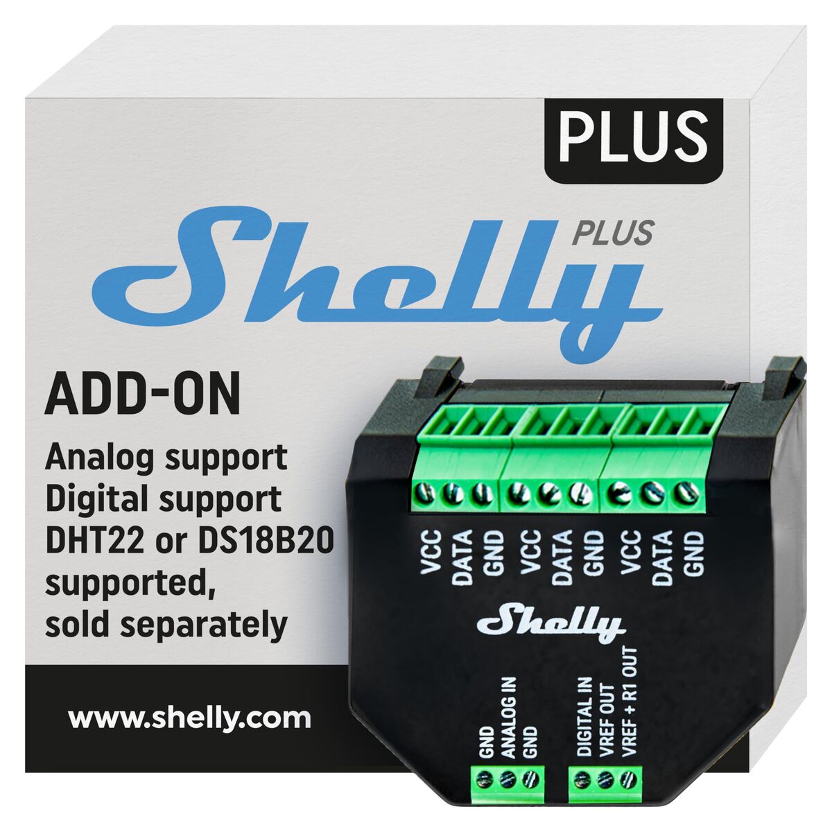 Smart Plug Shelly PLUS 1/1PM ADDON Wi-Fi