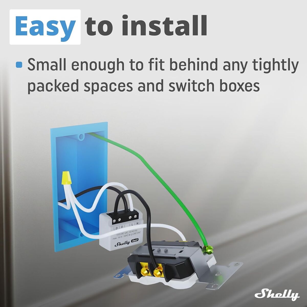 Smart Plug Shelly MINI 1PM GEN3 Bluetooth Wi-Fi Bluetooth 4.2