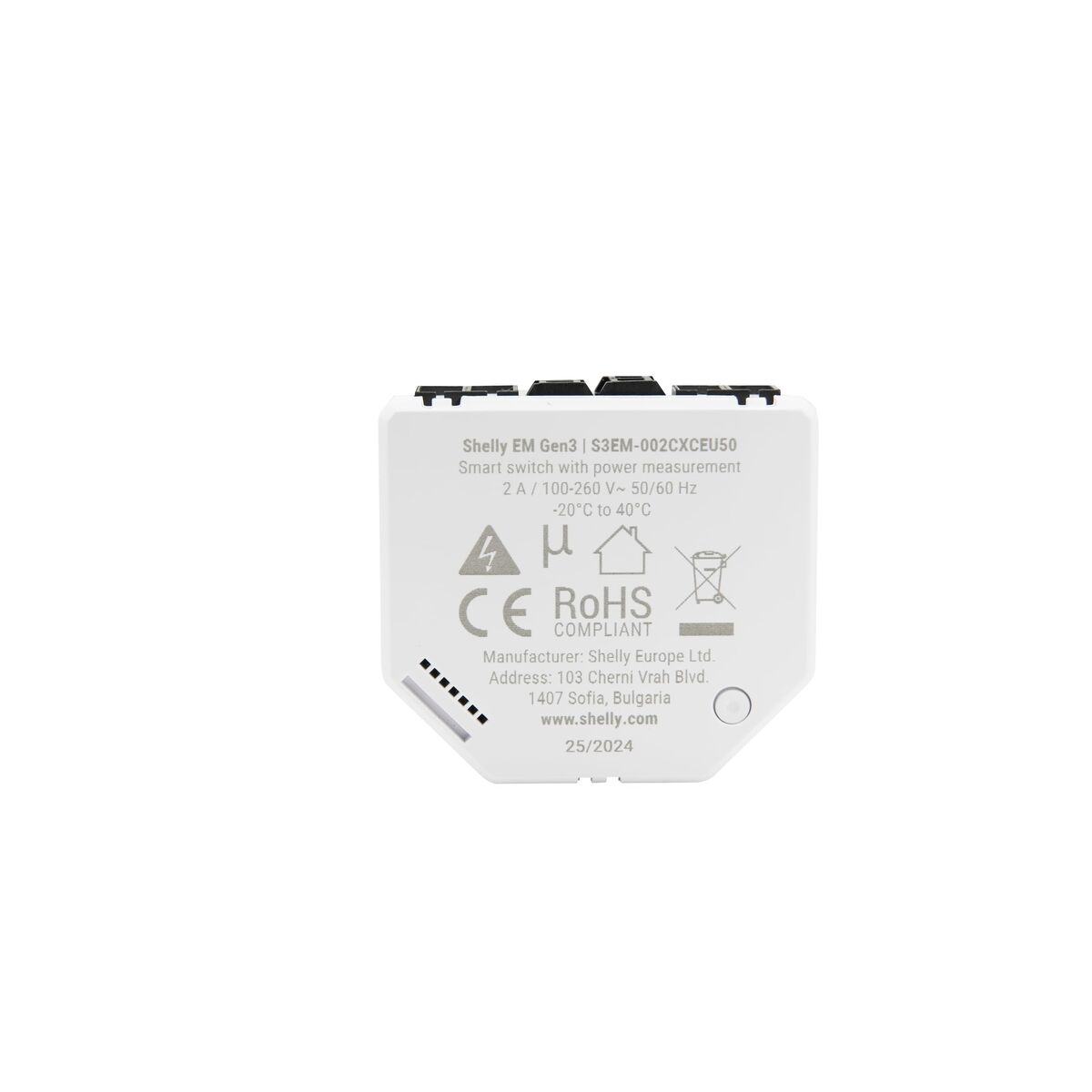 Wi-Fi switch module Shelly EM GEN3 + 50 A CT