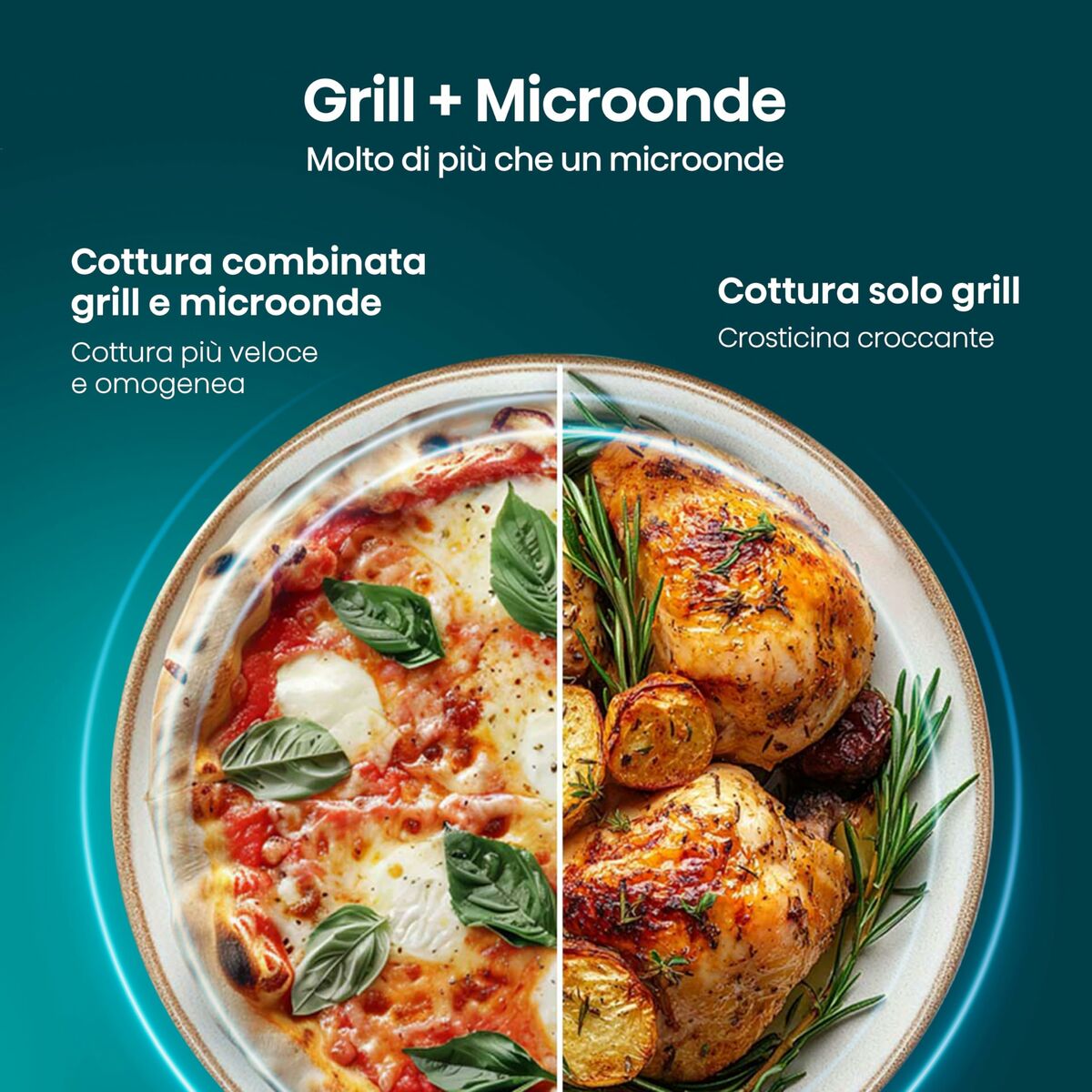 Microwave with Grill Hisense H23MOBS5HG4 Black 800 W 23 L