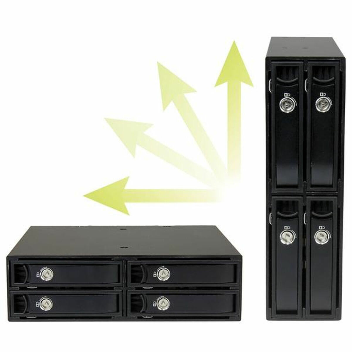 Rack Startech SATSASBP425 Black Portable 2,5″