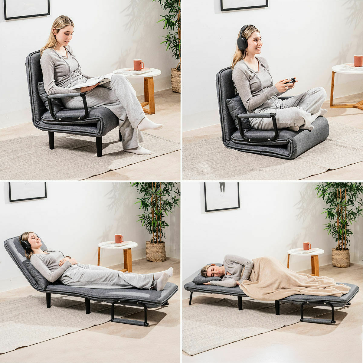 4-in-1 Convertible Single Sofa Bed InnovaGoods (Refurbished B)