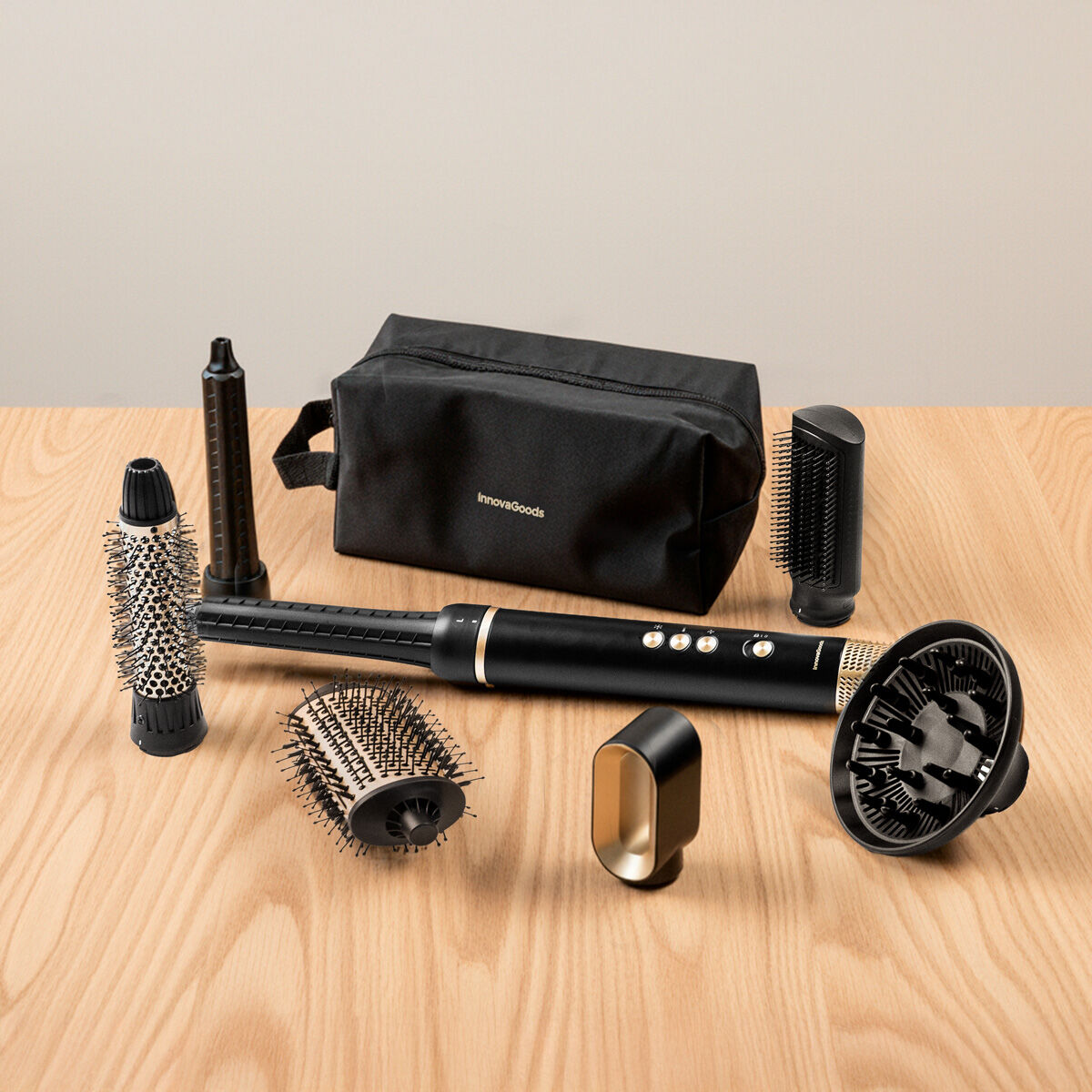 Ionic Multifunctional Air Dryer and Styler Brush with Coanda Technology and 7 Accessories Wavify InnovaGoods Ionic Multifunctional Air Dryer and Styler Brush with Coanda Technology and 7 Accessories Wavify InnovaGoods