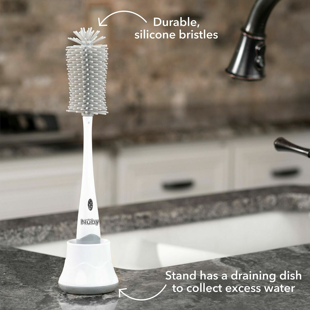 Bottle and Teat Cleaning Brush Nby Ergonomic handle