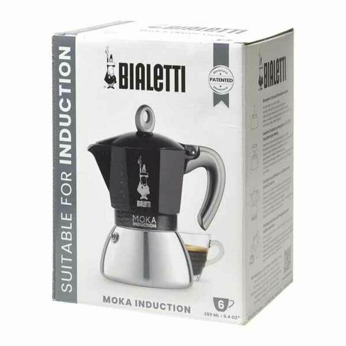 Italian Coffee Pot Bialetti 0006936/NP Black Grey Metal Aluminium