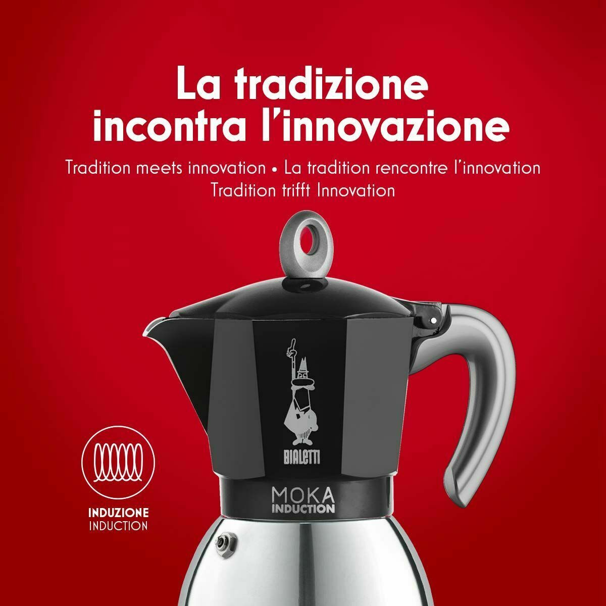 Italian Coffee Pot Bialetti 0006936/NP Black Metal Aluminium