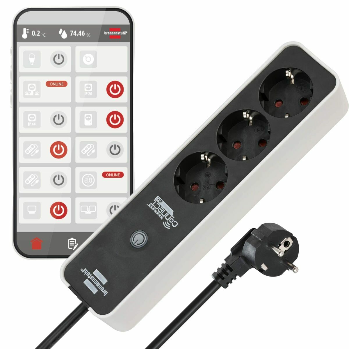 Power strip Brennenstuhl brennenstuhlConnect WiFi 3600 W 2.4 GHz (1,5 m) Power strip Brennenstuhl brennenstuhlConnect WiFi 3600 W 2.4 GHz (1,5 m)