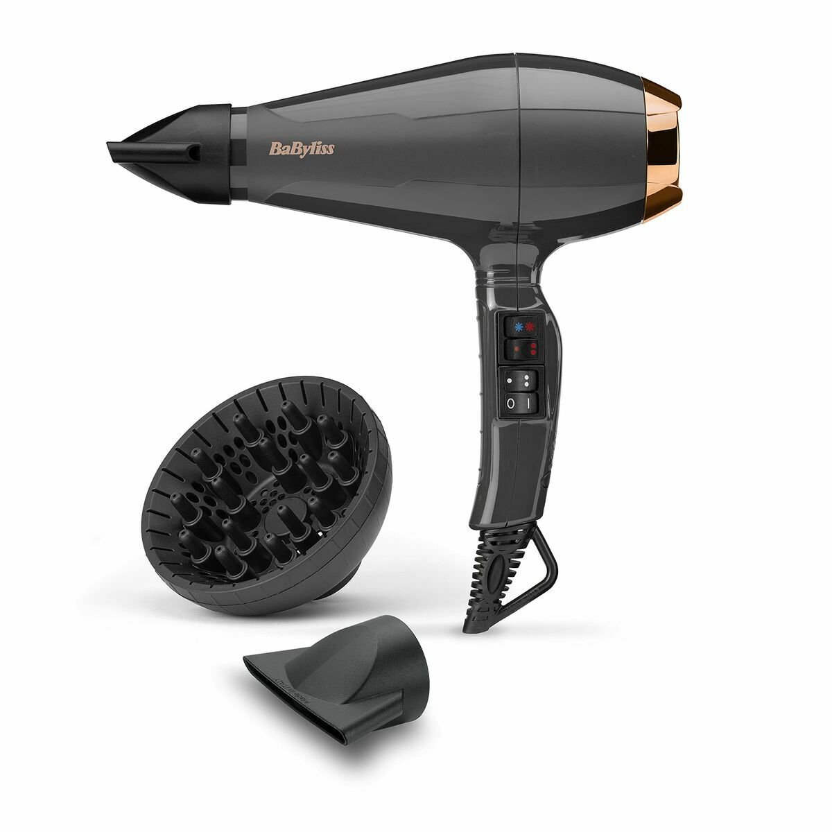 Hairdryer Babyliss 6719DE Black Grey 2200 W Hairdryer Babyliss 6719DE Black Grey 2200 W