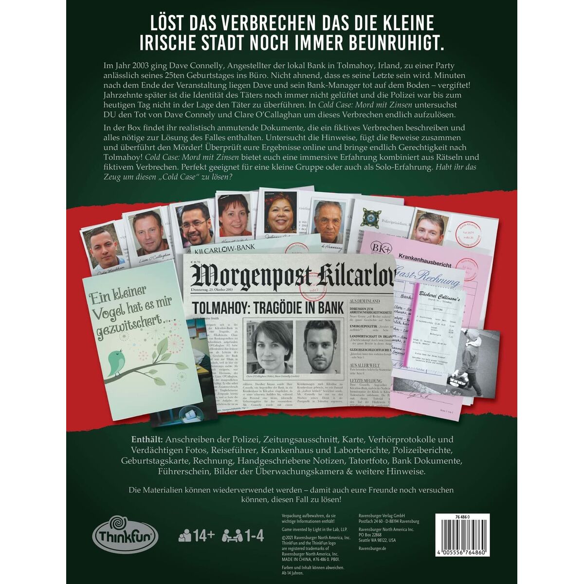 Board game Ravensburger Cold Case: Mord mit zinsen (Refurbished B) Board game Ravensburger Cold Case: Mord mit zinsen (Refurbished B)