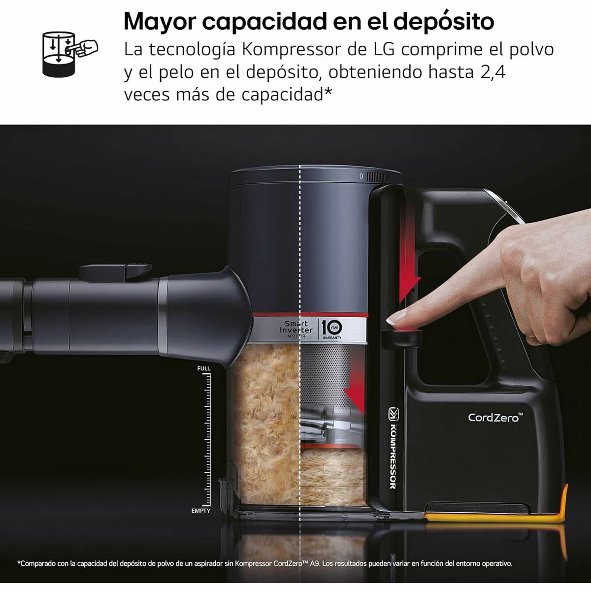 Cordless Cyclonic Hoover with Brush LG A9K-LITE1C