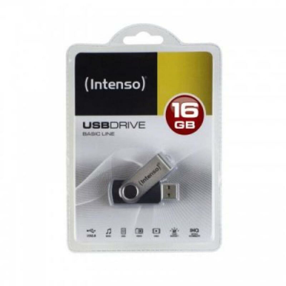 USB stick INTENSO 3503470 16 GB Keychain Black Black/Silver DDR3 SDRAM USB stick INTENSO 3503470 16 GB Keychain Black Black/Silver DDR3 SDRAM