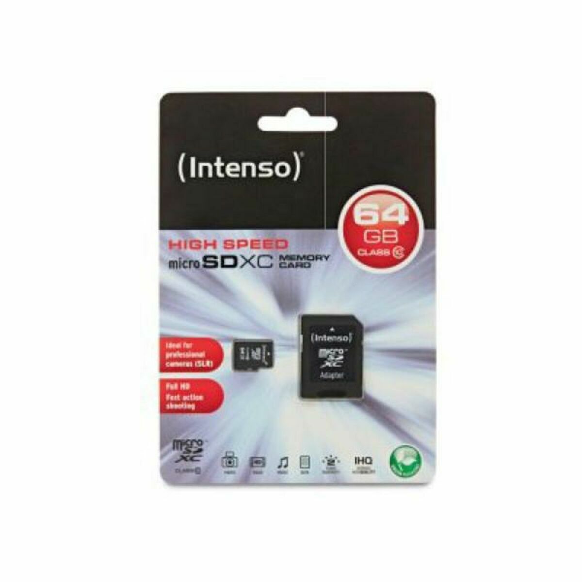 Micro SD Memory Card with Adaptor INTENSO 3413490 64 GB 64 GB Micro SD Memory Card with Adaptor INTENSO 3413490 64 GB 64 GB