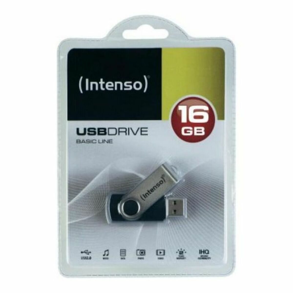 USB stick INTENSO Basic Line 32 GB Black Silver 32 GB USB stick USB stick INTENSO Basic Line 32 GB Black Silver 32 GB USB stick
