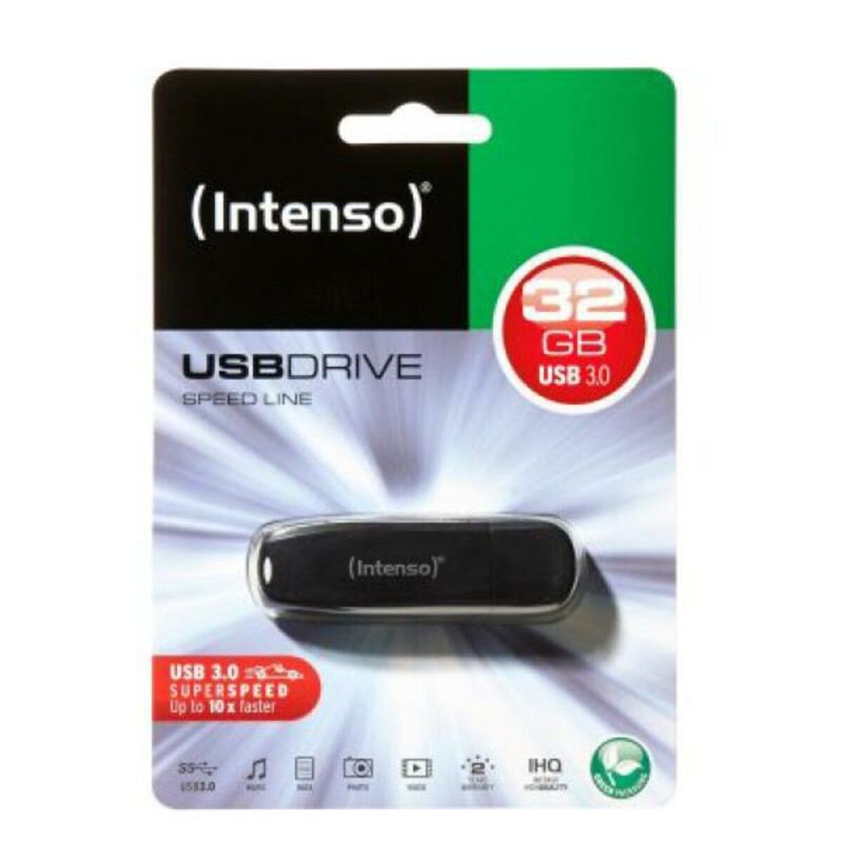 USB stick INTENSO FAELAP0356 USB 3.0 32 GB Black 32 GB USB stick USB stick INTENSO FAELAP0356 USB 3.0 32 GB Black 32 GB USB stick