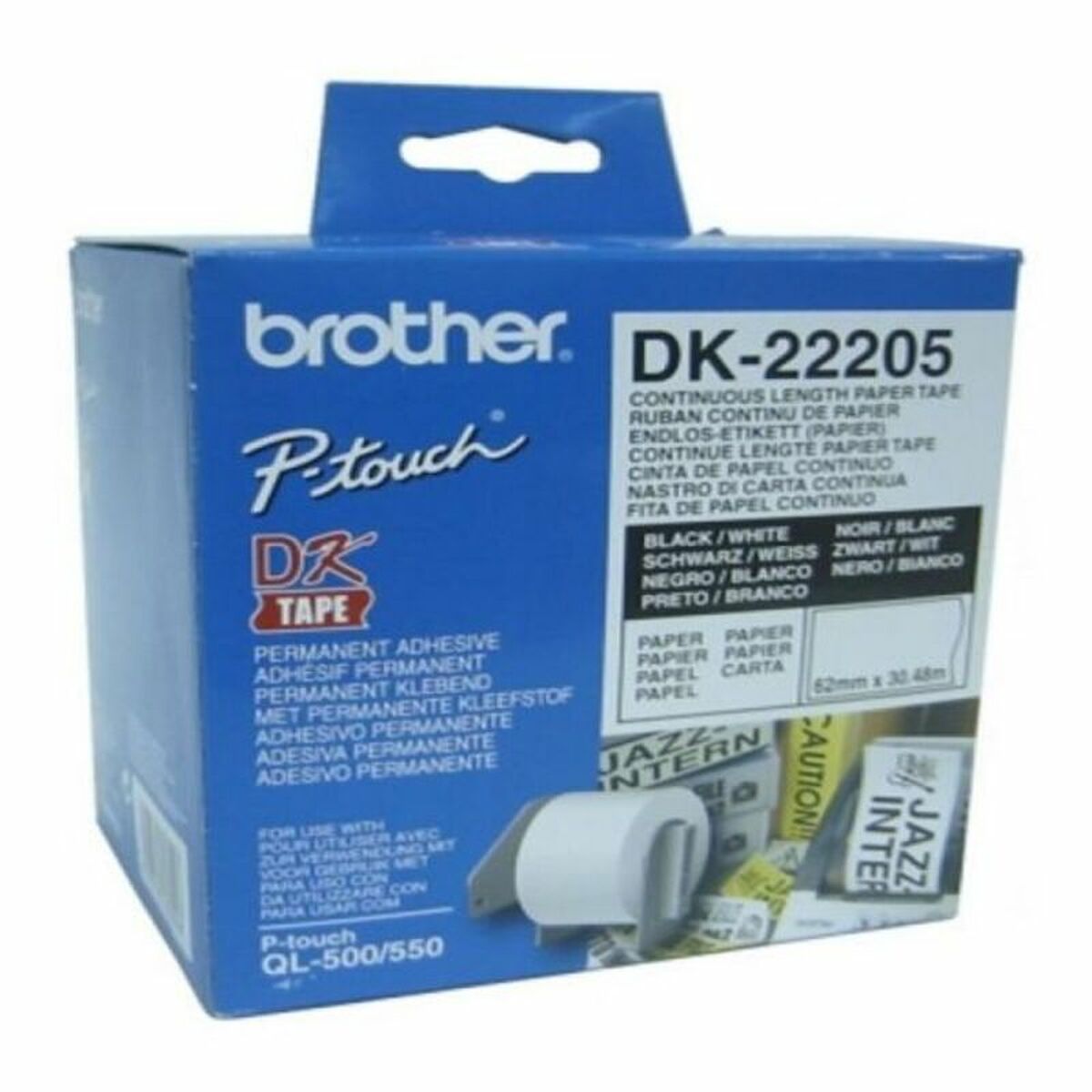 Continuous Paper for Printers Brother SKJ99-XS White Black Black/White Continuous Paper for Printers Brother SKJ99-XS White Black Black/White
