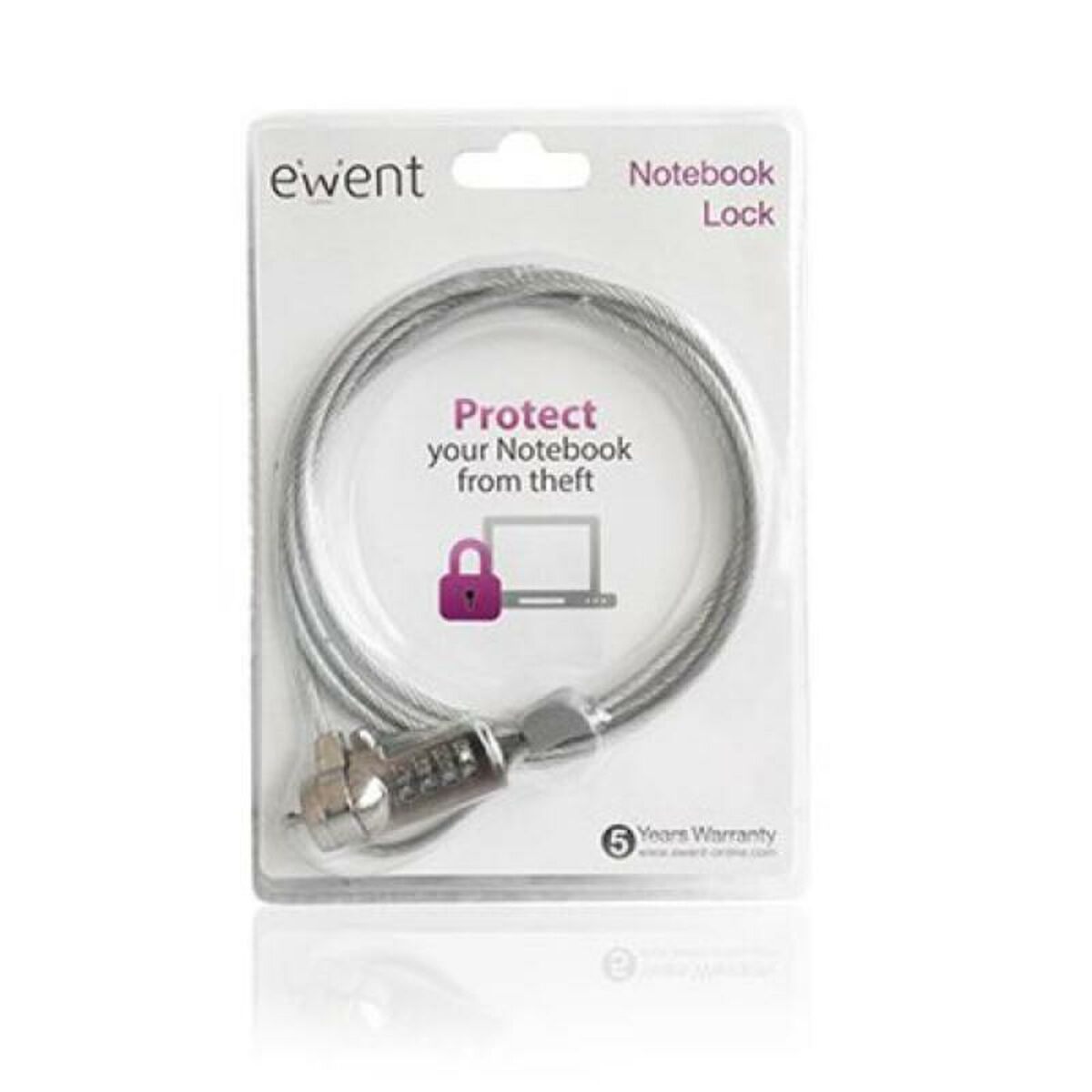 Security Cable Ewent EW1241 1,5 m 1,5 m Security Cable Ewent EW1241 1,5 m 1,5 m