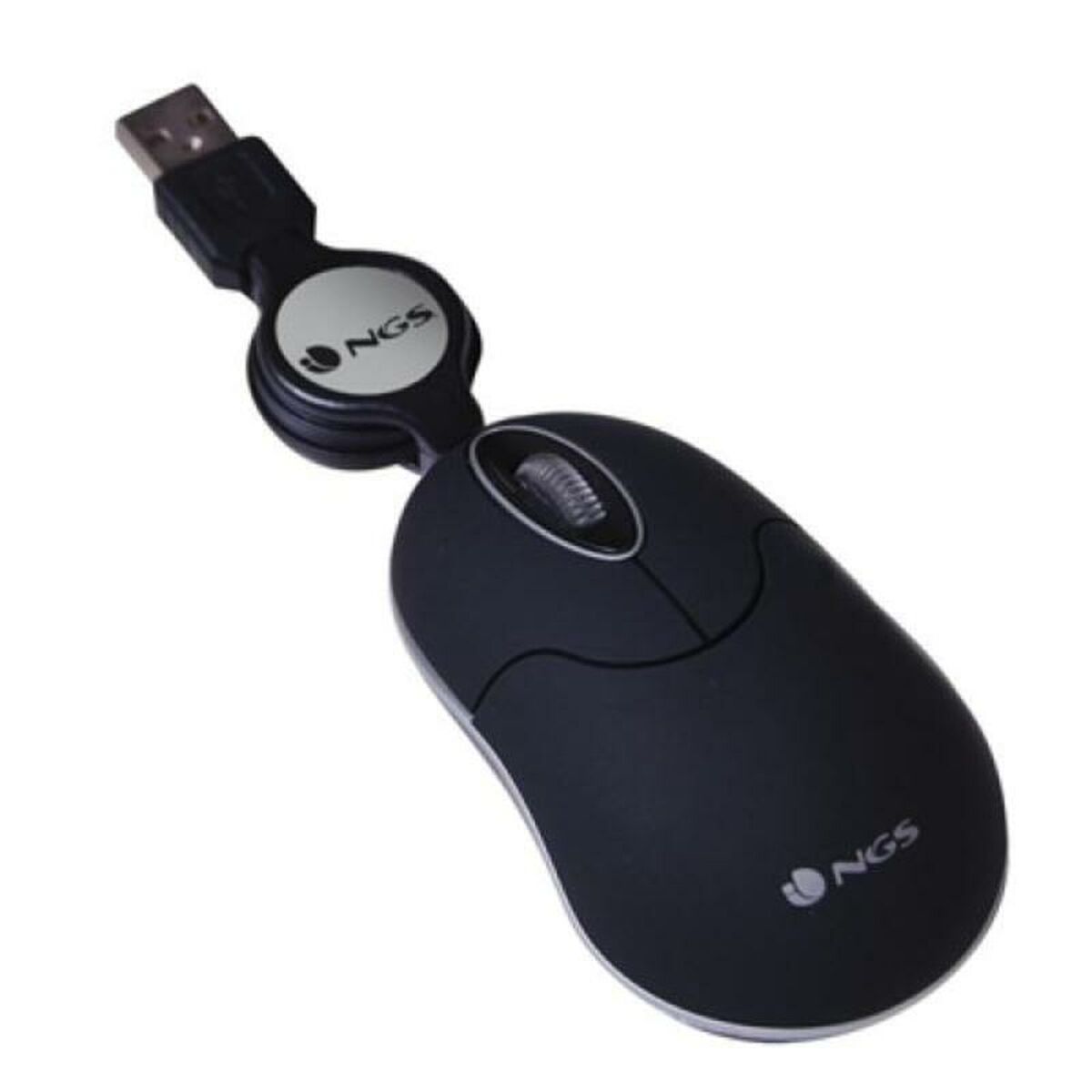 Retractable Optical Mouse NGS SINBLACK Black