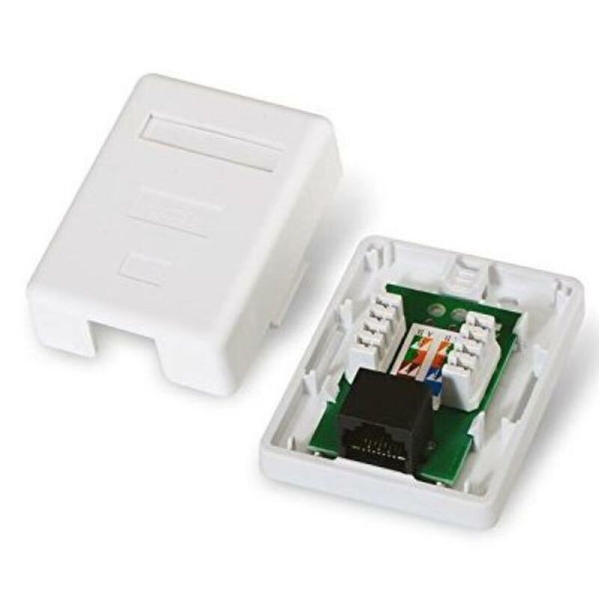 Network Connection Box NANOCABLE 10.21.1501 UTP RJ45 6 White Network Connection Box NANOCABLE 10.21.1501 UTP RJ45 6 White