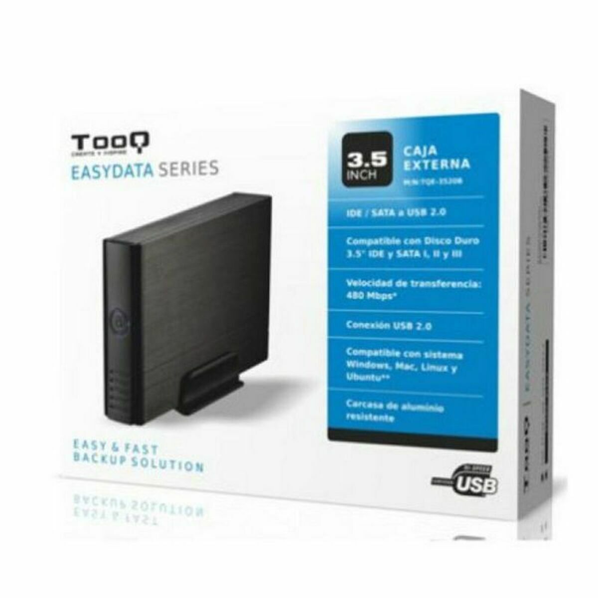 External Box TooQ TQE-3520B HD 3.5″ IDE / SATA III USB 2.0 Black 3,5″