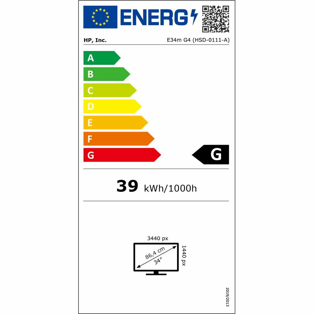 Monitor HP E34m G4 34″ Wide Quad HD 75 Hz
