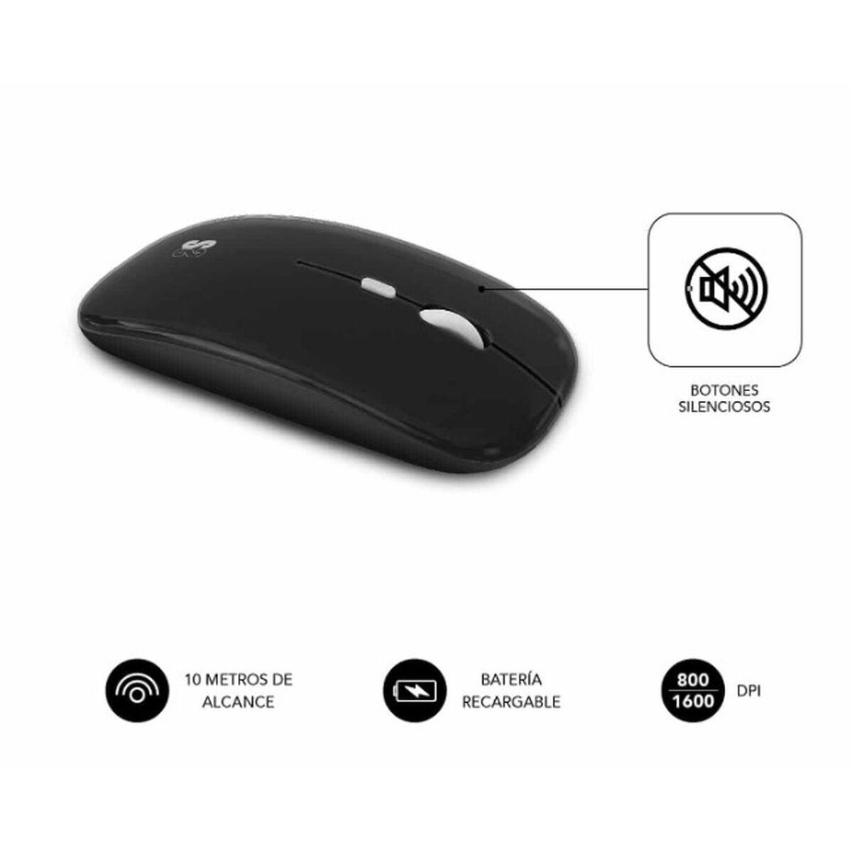 Keyboard and Mouse Subblim SUBKBC-OCO020 Black Grey (2 Units)