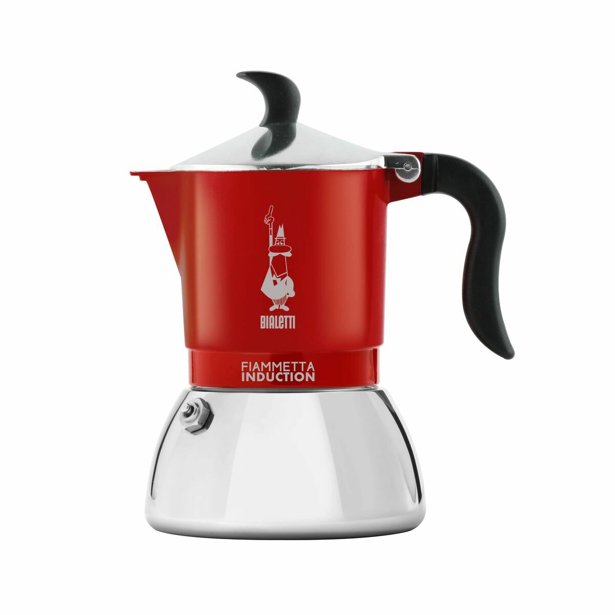 Italian Coffee Pot Bialetti FIAMMETTA INDUCTI Red Aluminium 4 Cups Italian Coffee Pot Bialetti FIAMMETTA INDUCTI Red Aluminium 4 Cups