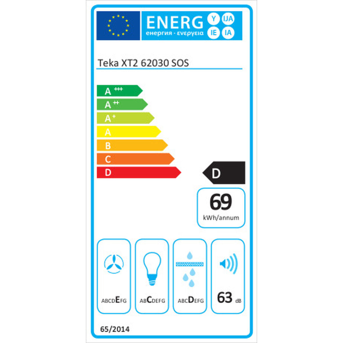 Conventional Hood Teka XT2 62030 60 cm 105 m3/h