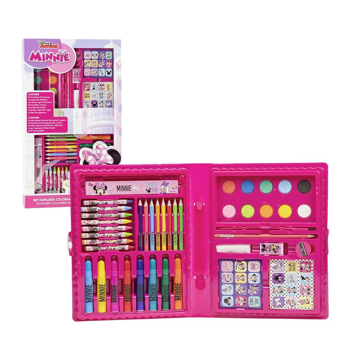 Stationery Set Minnie Mouse Briefcase Pink