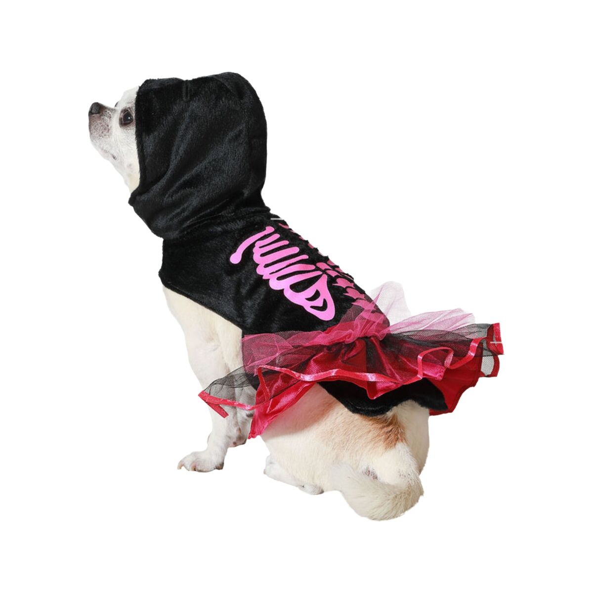 Dog Costume Pink Skeleton