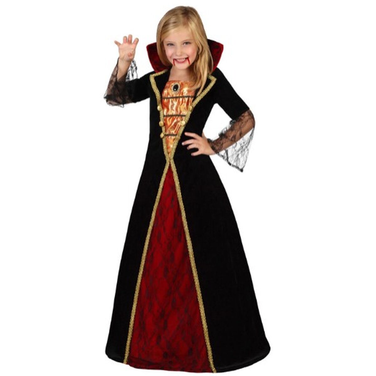 Costume for Children Vampiress Multicolour (1 Piece) Costume for Children Vampiress Multicolour (1 Piece)