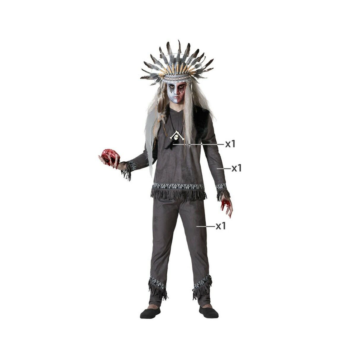 Costume for Adults Grey chaman Costume for Adults Grey chaman