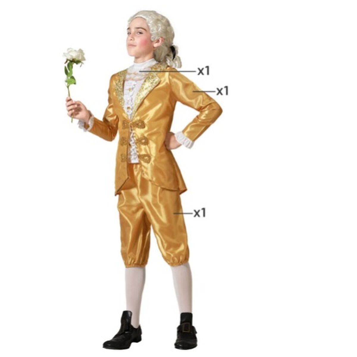 Costume for Children Golden Male Courtesan Children’s