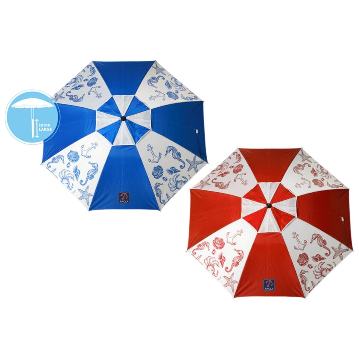 Beach parasol Ø 180 cm SPF50+ Navy