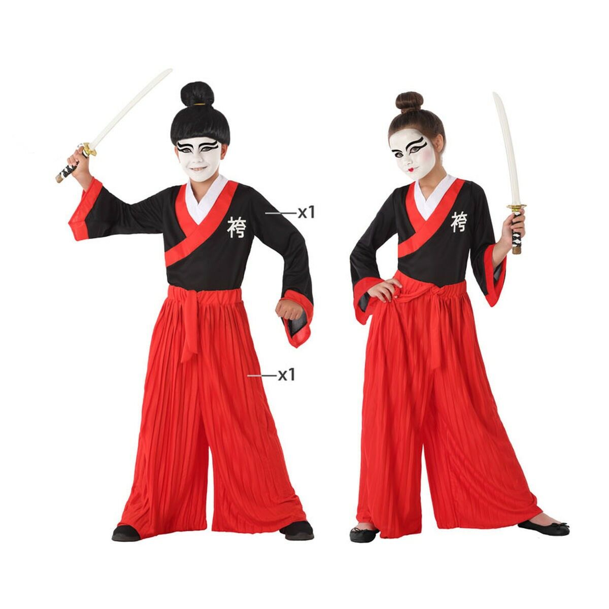 Costume for Children Red Japanese Costume for Children Red Japanese