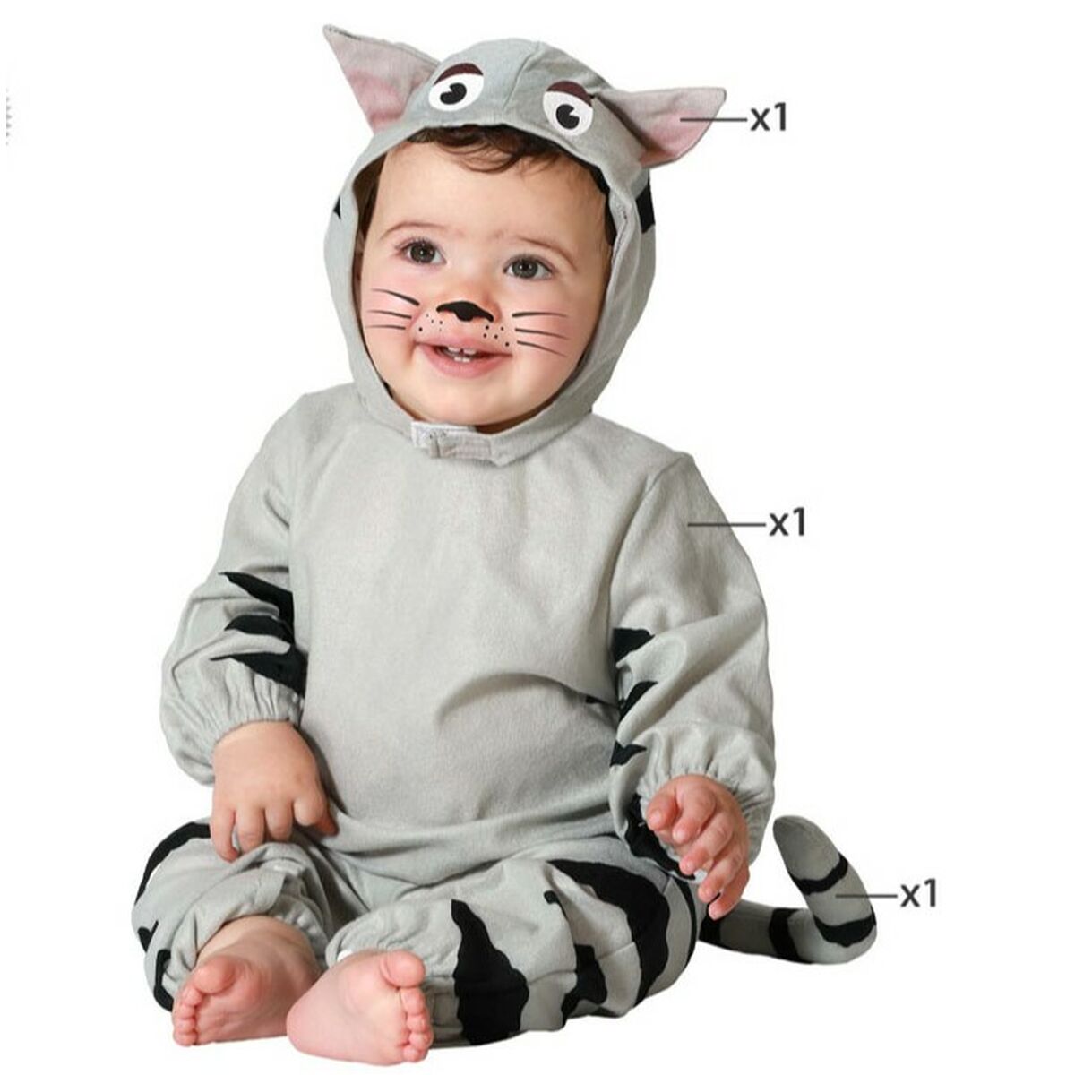 Costume for Babies Grey Costume for Babies Grey