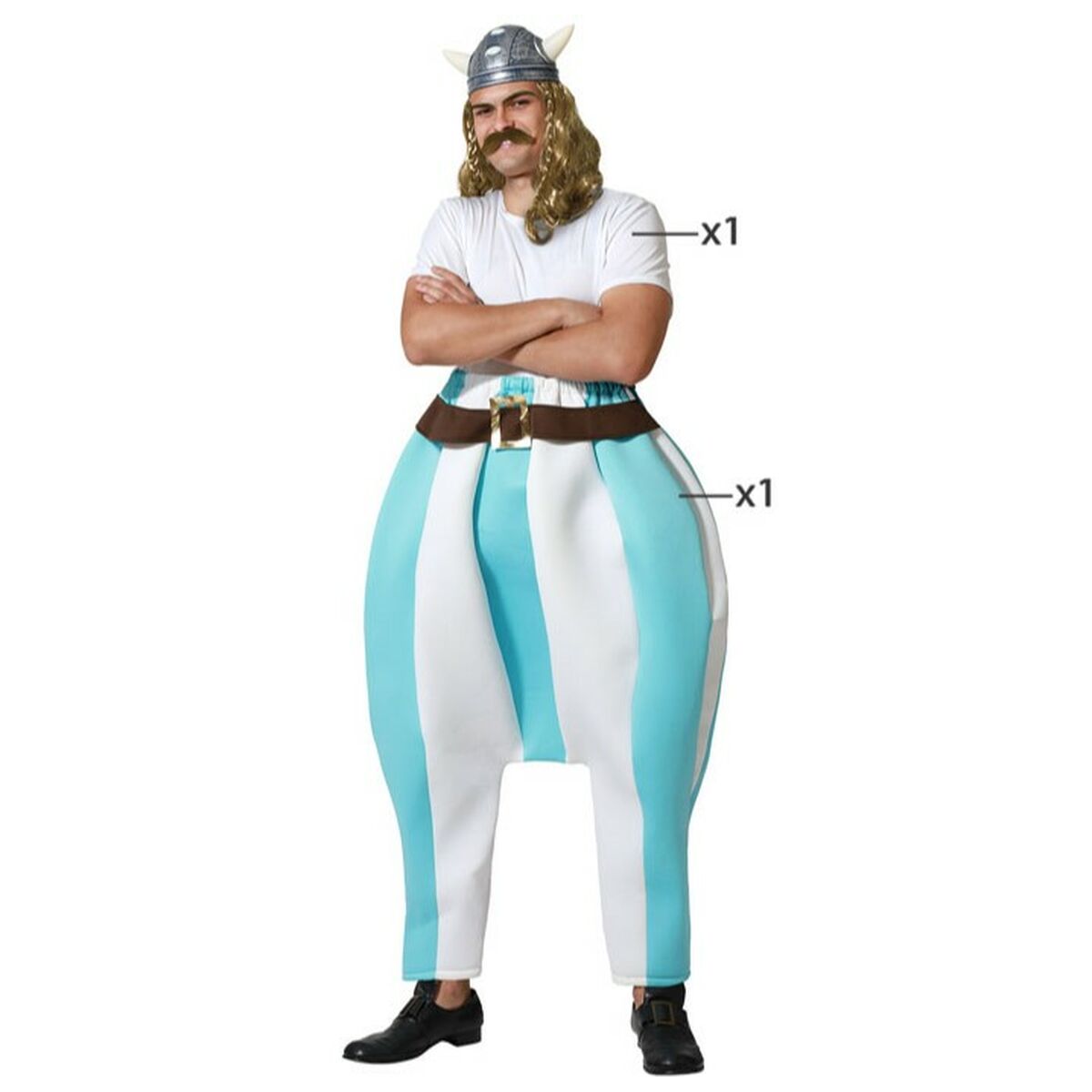 Costume for Adults Male Viking Blue Costume for Adults Male Viking Blue
