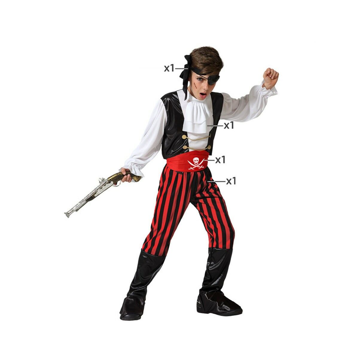 Children’s costume Pirate Multicolour Pirates 3-4 Years 5-6 Years