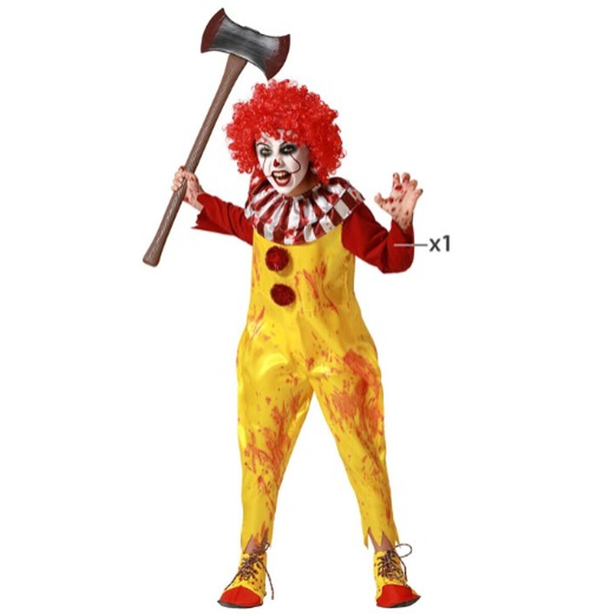 Costume for Children Male Clown 10-12 Years Costume for Children Male Clown 10-12 Years