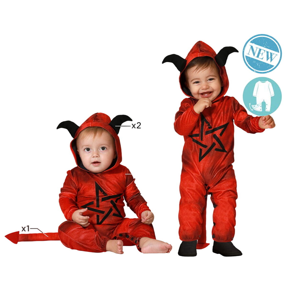 Costume for Babies Male Demon 12-24 Months Costume for Babies Male Demon 12-24 Months