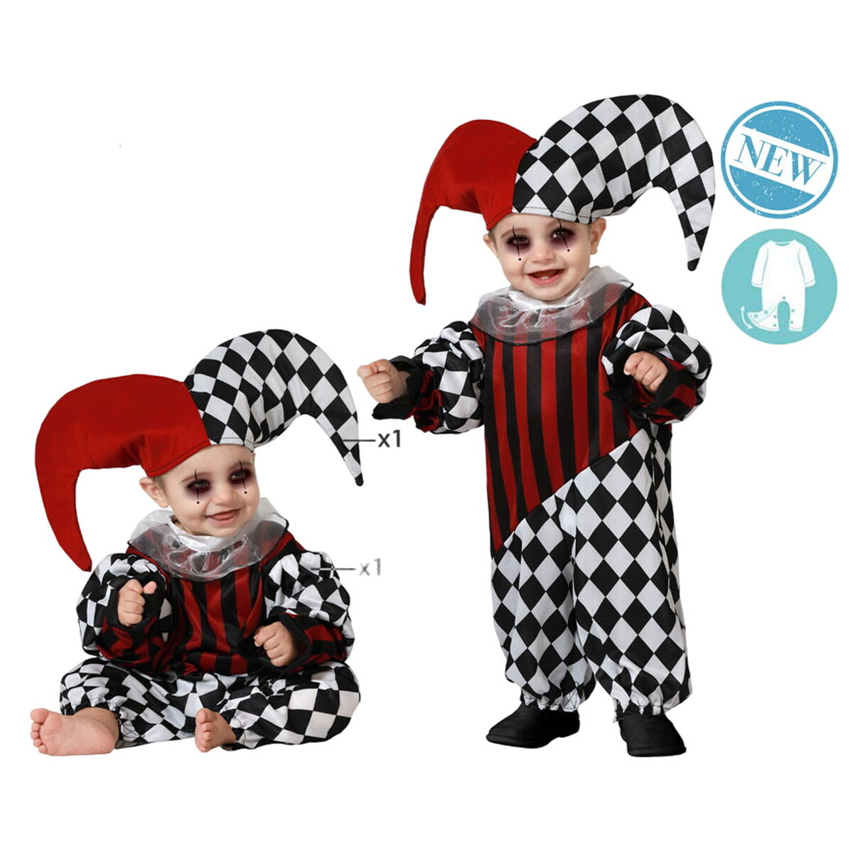 Costume for Babies Harlequin + 24 Months Costume for Babies Harlequin + 24 Months