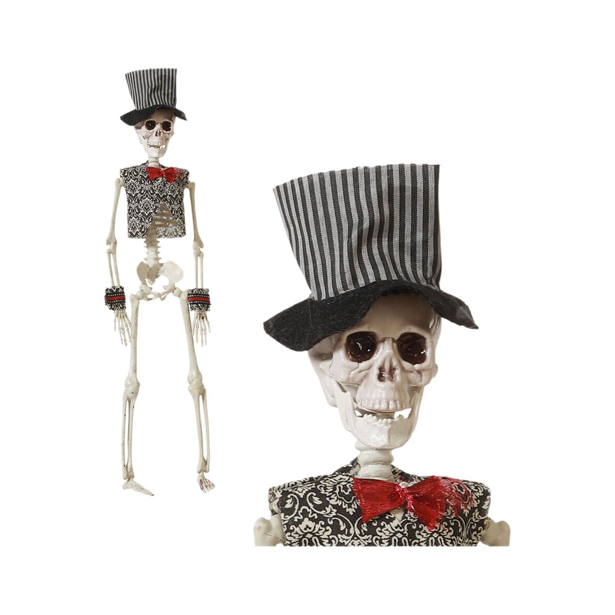 Halloween Decorations Dead Groom Skeleton 40 cm White Black