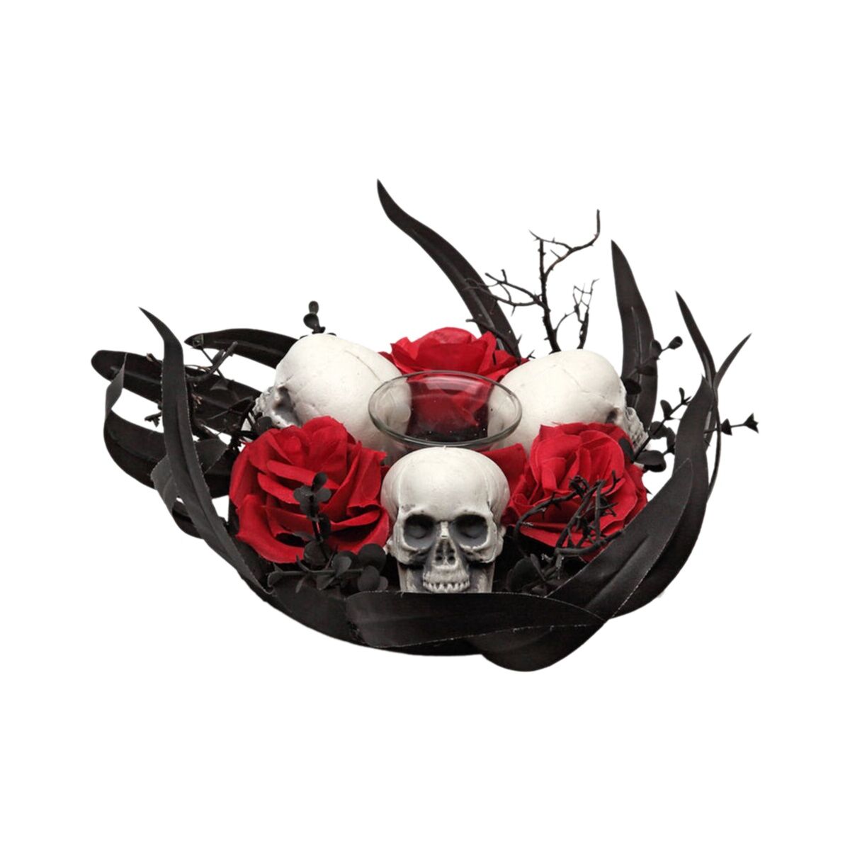 Halloween Decorations 30 x 30 x 10 cm Skull Candleholder Skulls Halloween Decorations 30 x 30 x 10 cm Skull Candleholder Skulls