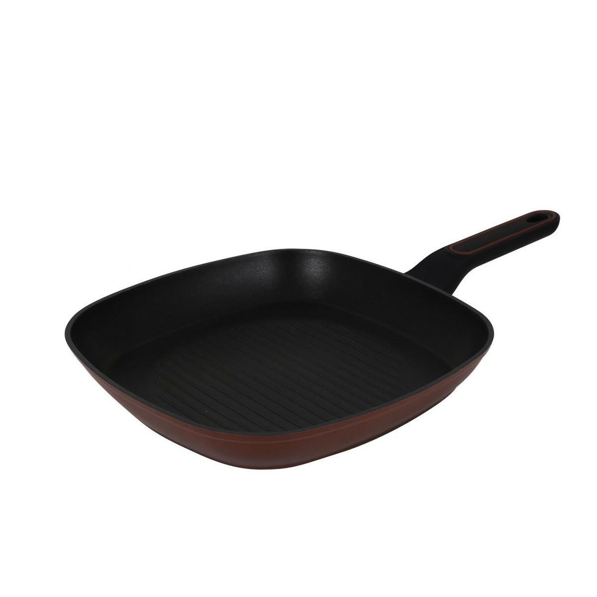 Flat grill pan Quttin Sahara Toughened aluminium Brown 48 x 29 x 4,5 cm (6 Units)
