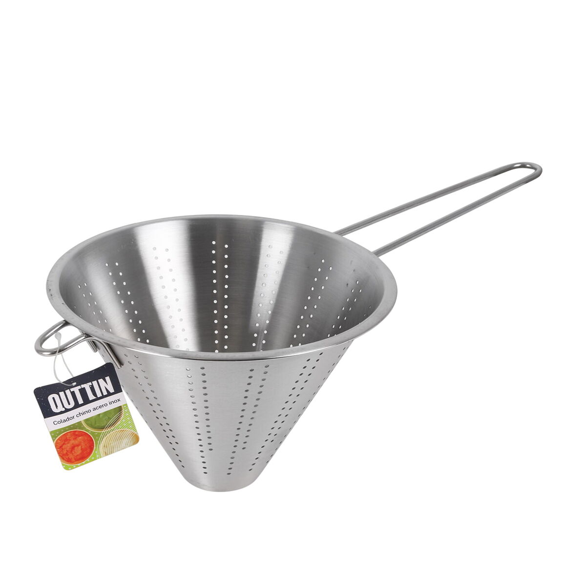 Conical strainer Quttin Stainless steel Silver Ø 20,5 cm (12 Units)