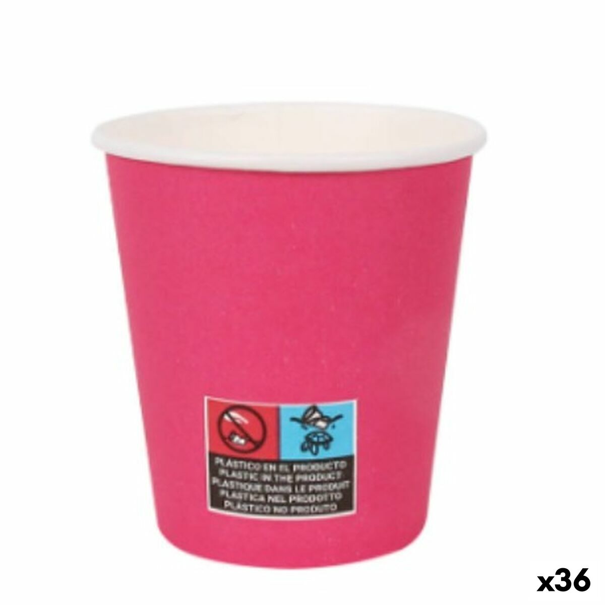 Set of glasses Algon Cardboard Disposable 200 ml Fuchsia 36 Units (24 Pieces) Set of glasses Algon Cardboard Disposable 200 ml Fuchsia 36 Units (24 Pieces)