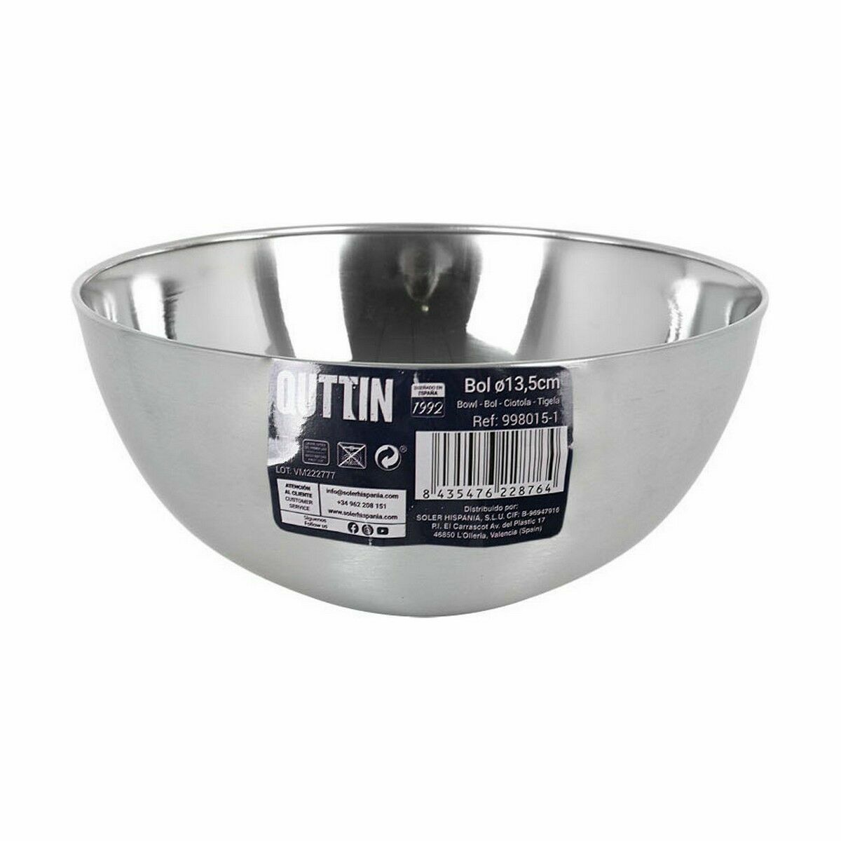 Bowl Quttin Steel Ã 13 x 6,2 cm (48 Units)